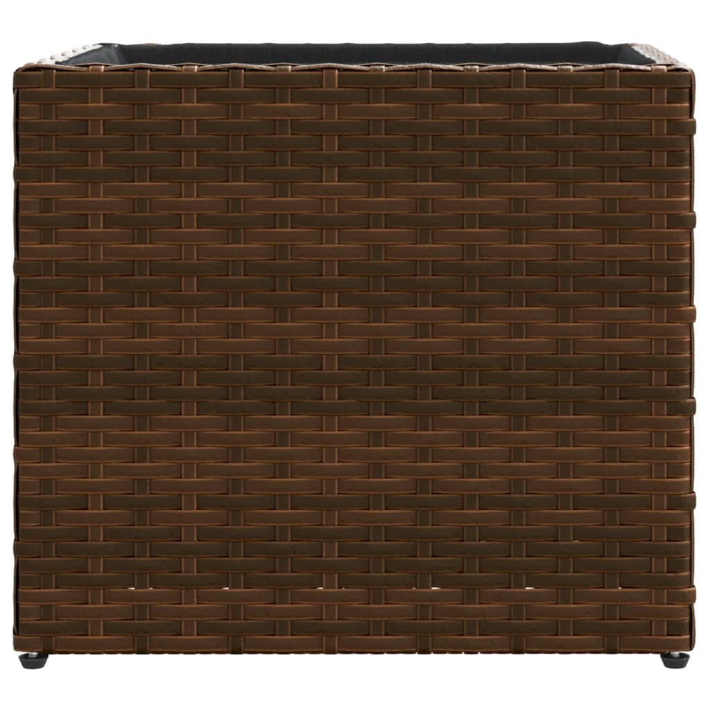 Fioriera da Giardino Marrone 36x30x32 cm in Polyrattan