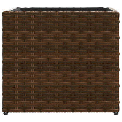 Fioriera da Giardino Marrone 36x30x32 cm in Polyrattan