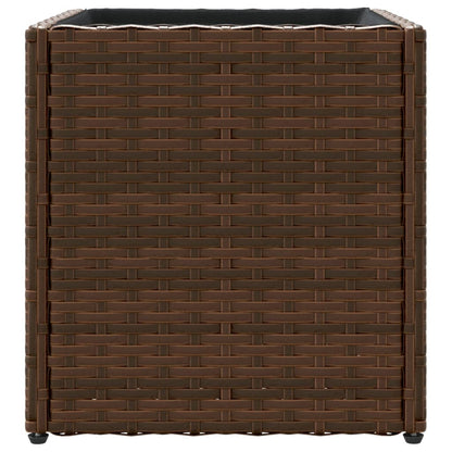 Fioriera da Giardino Marrone 36x30x32 cm in Polyrattan