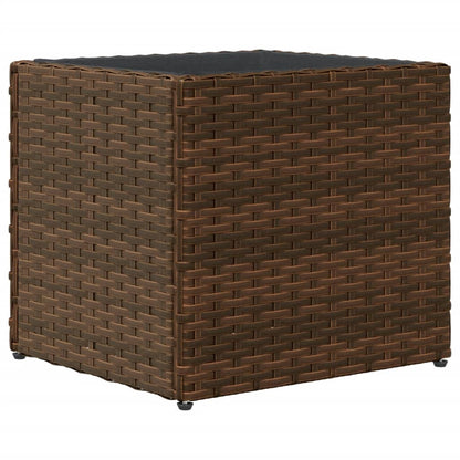 Fioriera da Giardino Marrone 36x30x32 cm in Polyrattan