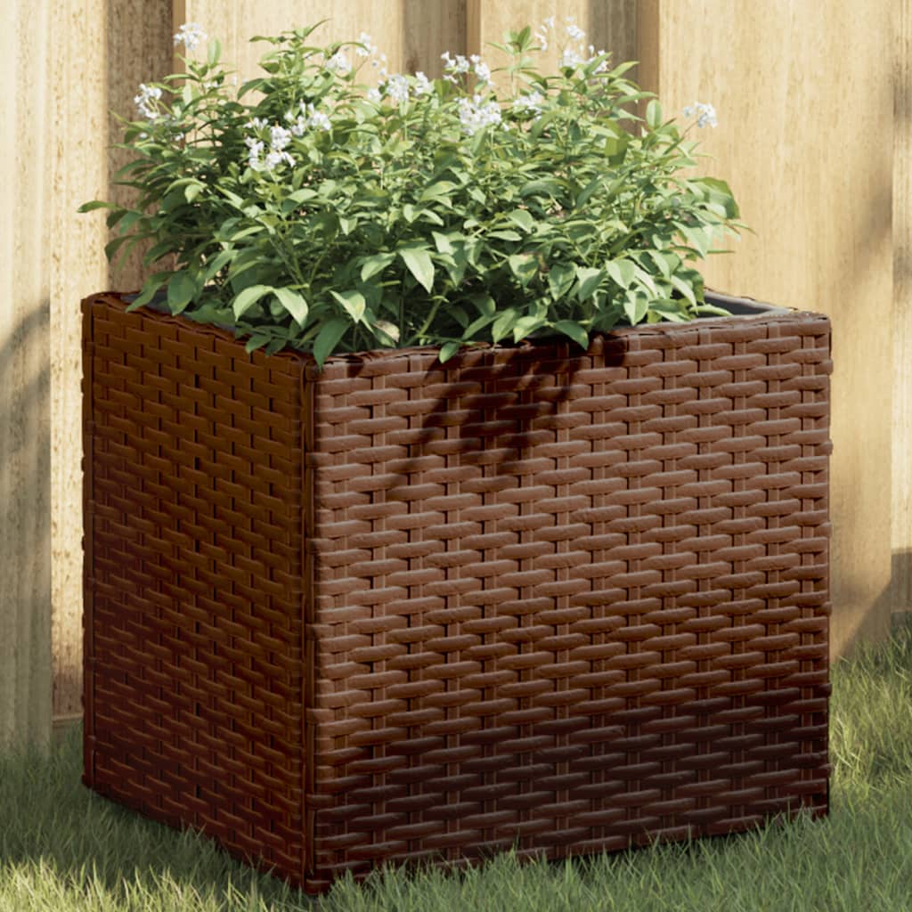 Fioriera da Giardino Marrone in Polyrattan