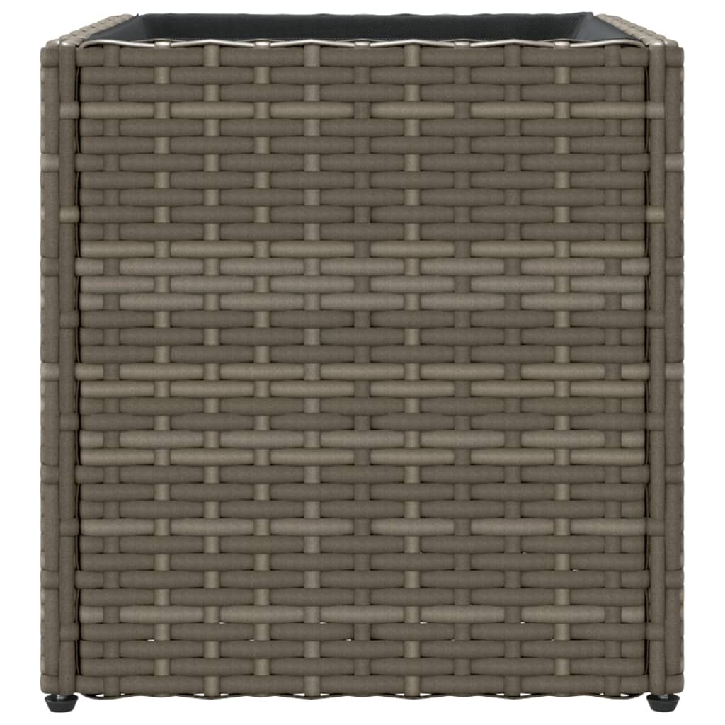 Fioriera da Giardino Grigia 36x30x32 cm in Polyrattan | homemem39
