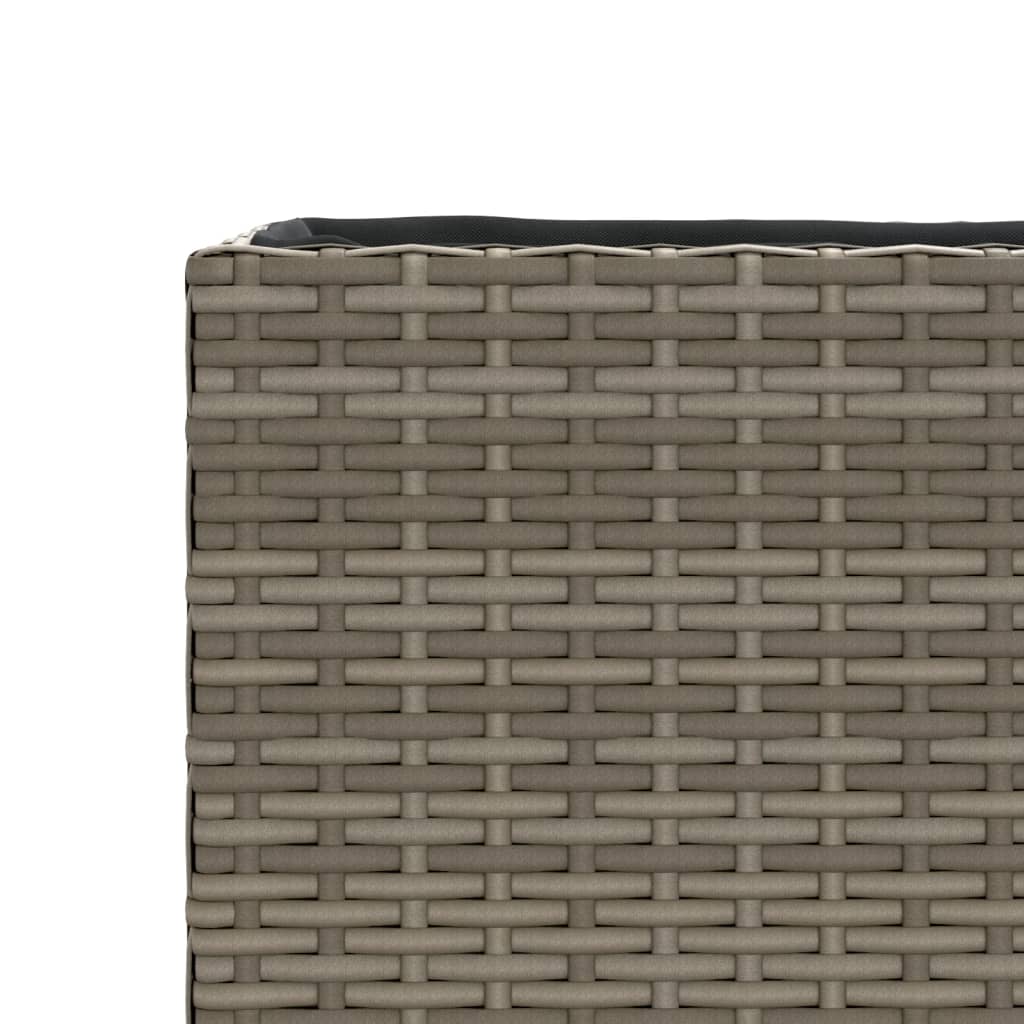 Fioriera da Giardino Grigia 36x30x32 cm in Polyrattan | homemem39