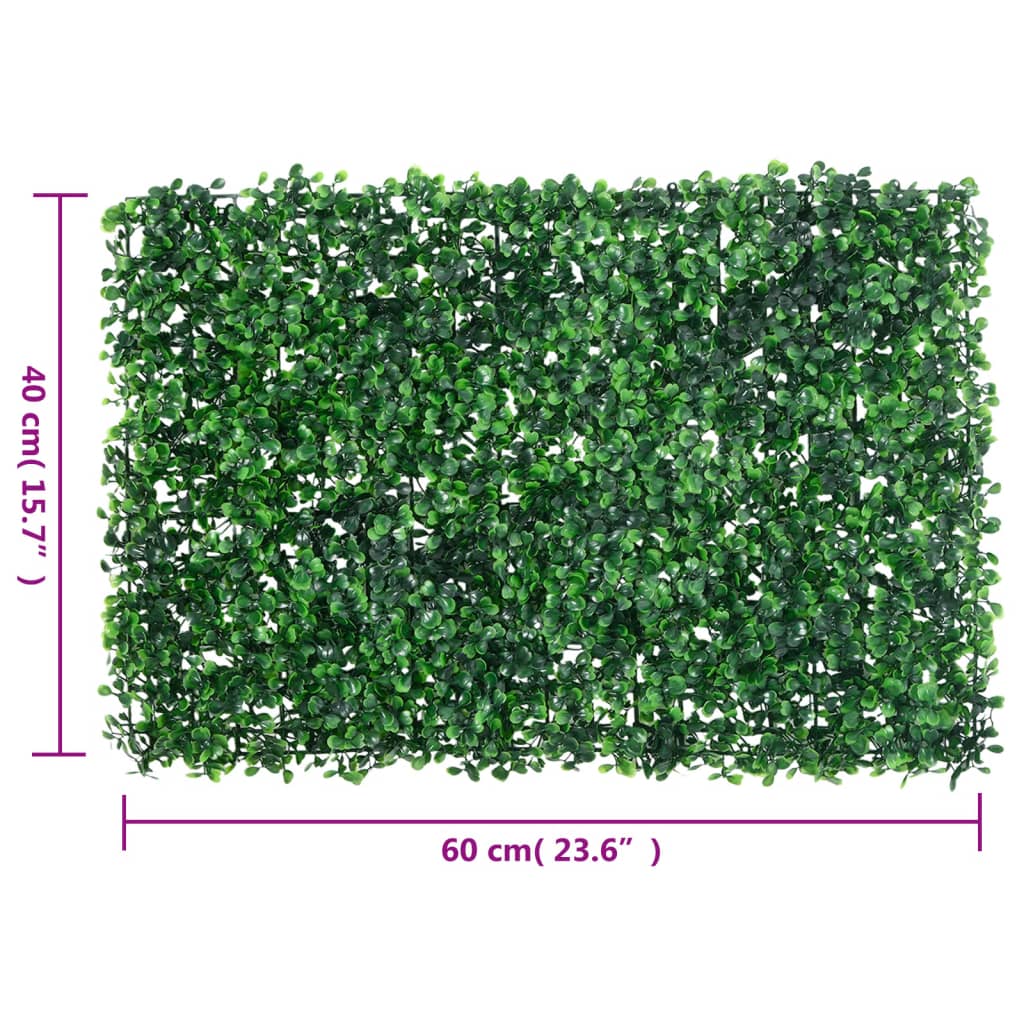 Recinzione Foglie Arbusti Artificiali 6 pz Verde 40x60 cm | homemem39