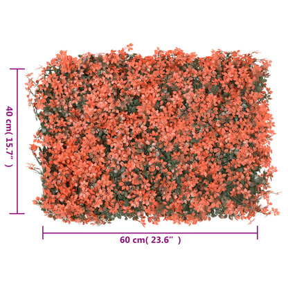 Recinzione Foglie Acero Artificiali 24 pz Rosso Chiaro 40x60cm - homemem39