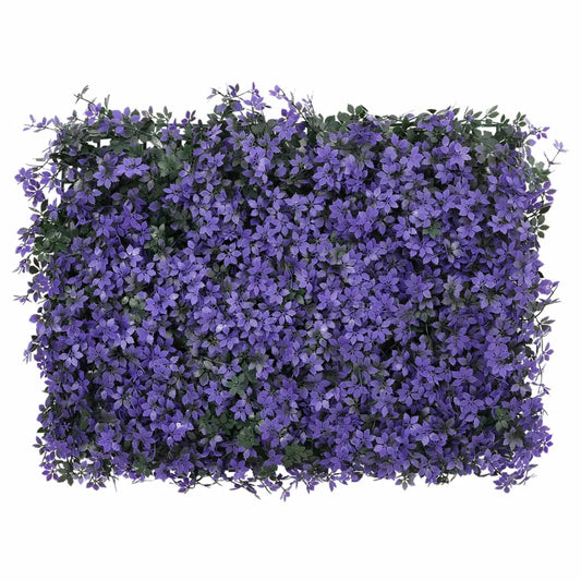 Recinzione Foglie Artificiali 24 pz Viola 40x60 cm - homemem39