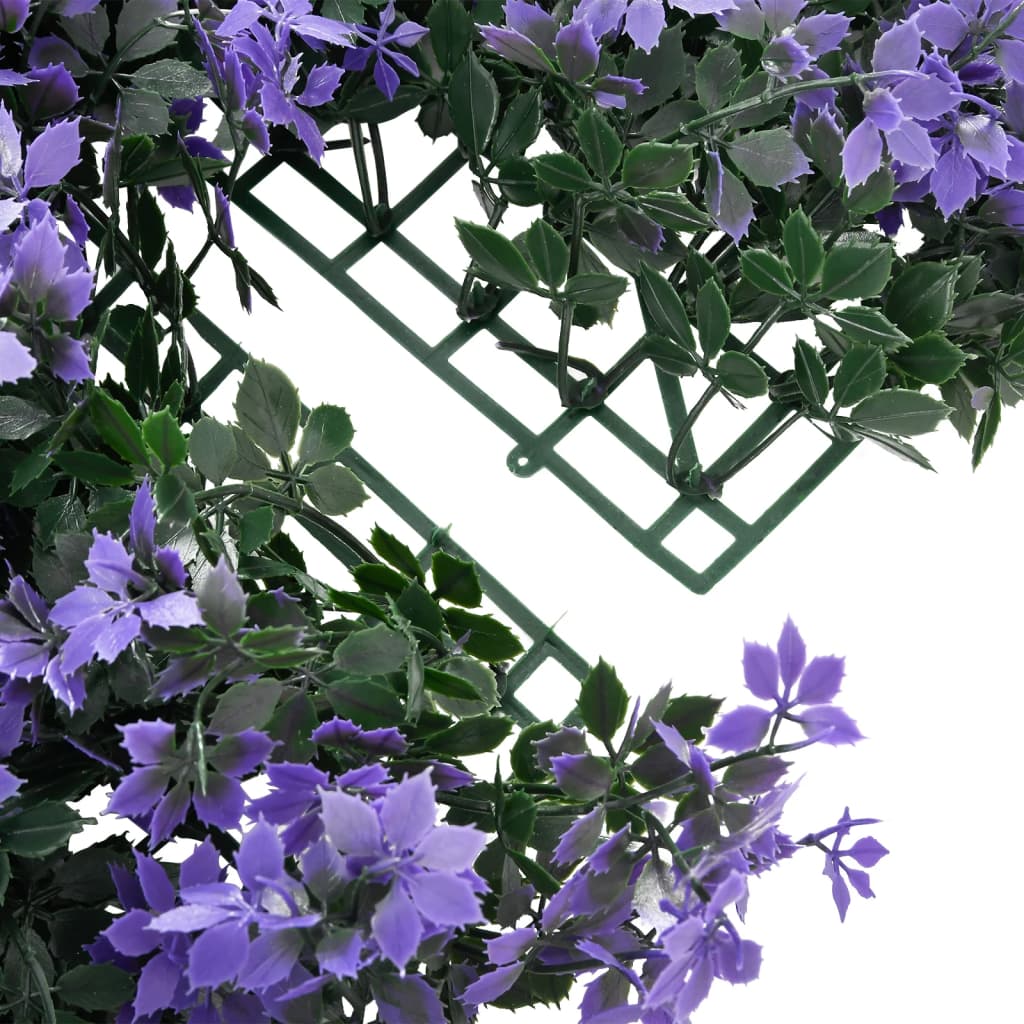 Recinzione Foglie Artificiali 24 pz Viola 40x60 cm - homemem39