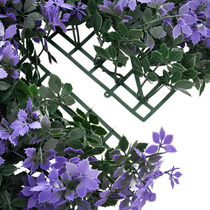 Recinzione Foglie Artificiali 24 pz Viola 40x60 cm - homemem39