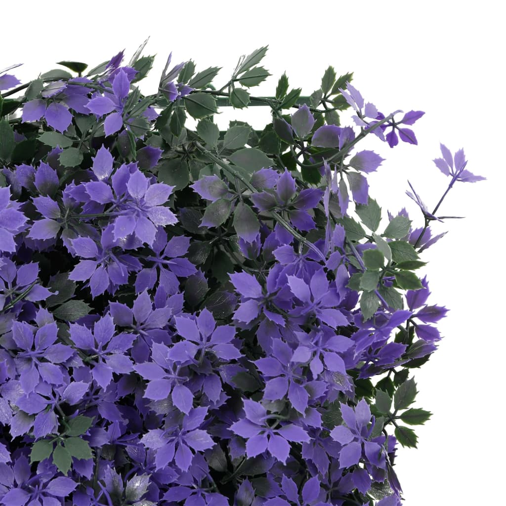 Recinzione Foglie Artificiali 24 pz Viola 40x60 cm - homemem39