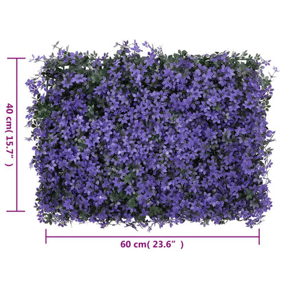 Recinzione Foglie Artificiali 24 pz Viola 40x60 cm - homemem39
