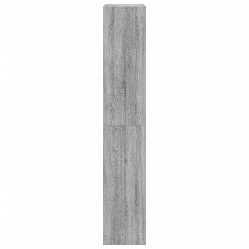 Scarpiera 4 Cassetti Ribaltabili Grigio Sonoma 60x34x187,5 cm - homemem39