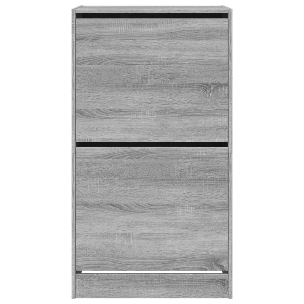 Scarpiera 2 Cassetti Ribaltabili Grigio Sonoma 60x42x108 cm - homemem39