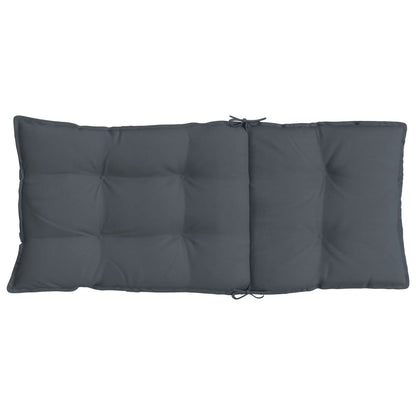 Cuscini per Sedia Schienale Alto 4 pz Antracite Tessuto Oxford