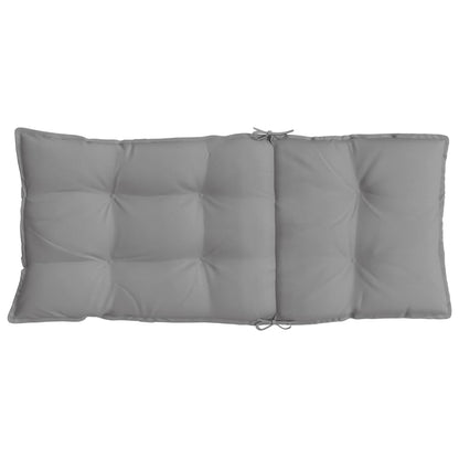 Cuscini per Sedia Schienale Alto 2 pz Grigio Tessuto Oxford