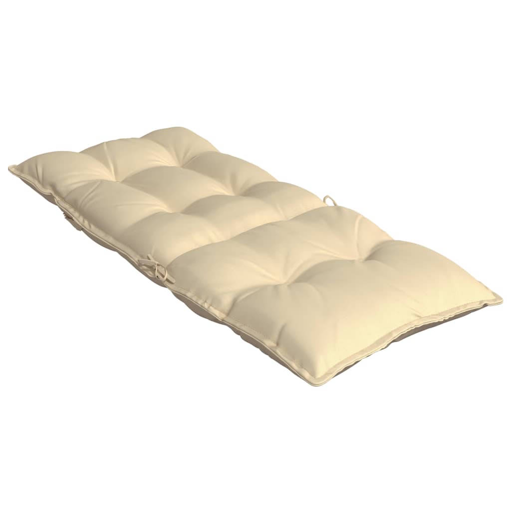Cuscini per Sedia con Schienale Alto 6 pz Beige Tessuto Oxford