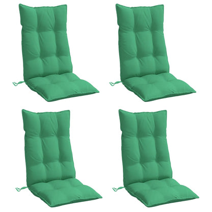 Cuscini per Sedia con Schienale Alto 4 pz Verde Tessuto Oxford | homemem39