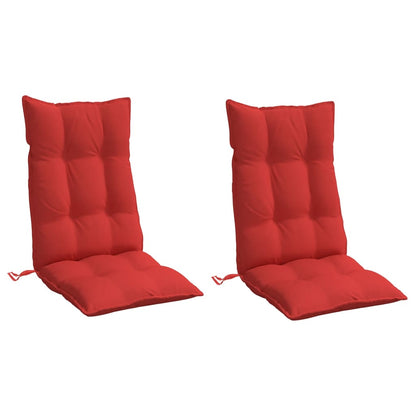 Cuscini per Sedia con Schienale Alto 2 pz Rosso Tessuto Oxford | homemem39