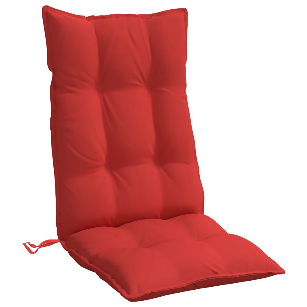 Cuscini per Sedia con Schienale Alto 4 pz Rosso Tessuto Oxford | homemem39