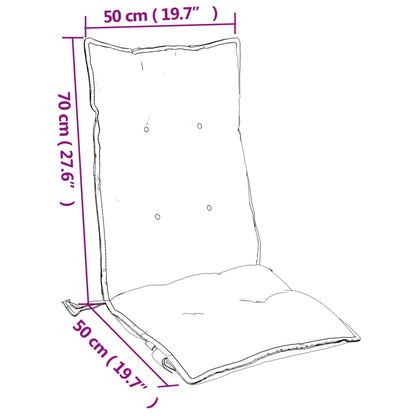 Cuscini per Sedia con Schienale Alto 4 pz Rosso Tessuto Oxford | homemem39