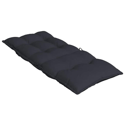 Cuscini per Sedia con Schienale Alto 2pz Nero in Tessuto Oxford