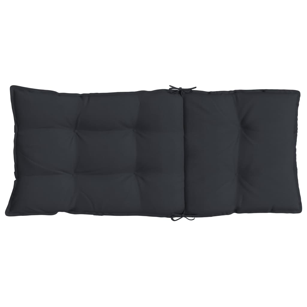 Cuscini per Sedia con Schienale Alto 4pz Nero in Tessuto Oxford | homemem39