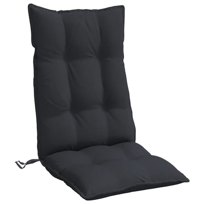 Cuscini per Sedia con Schienale Alto 6pz Nero in Tessuto Oxford | homemem39