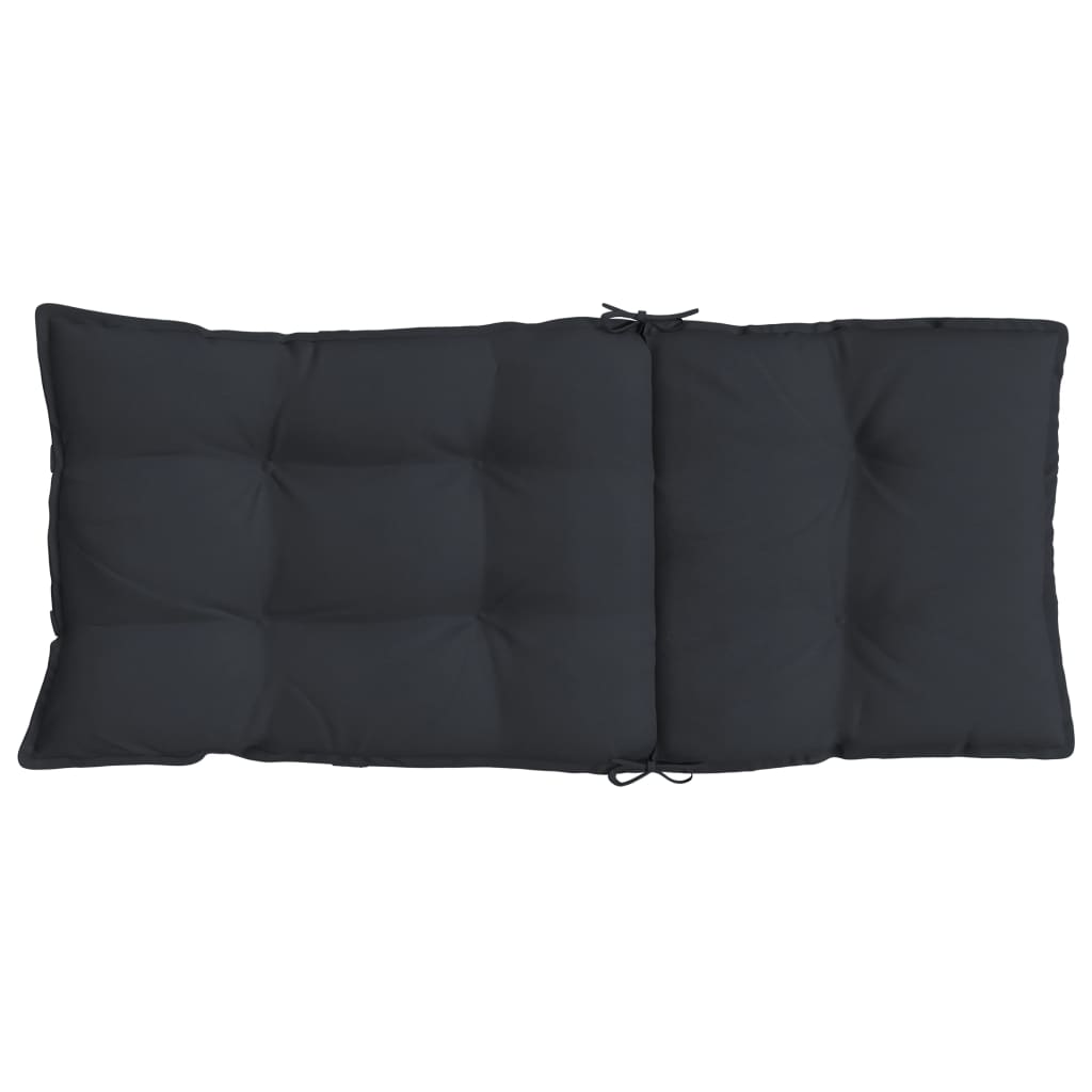 Cuscini per Sedia con Schienale Alto 6pz Nero in Tessuto Oxford | homemem39