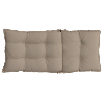 Cuscini per Sedia con Schienale Alto 2pz Tortora Tessuto Oxford | homemem39