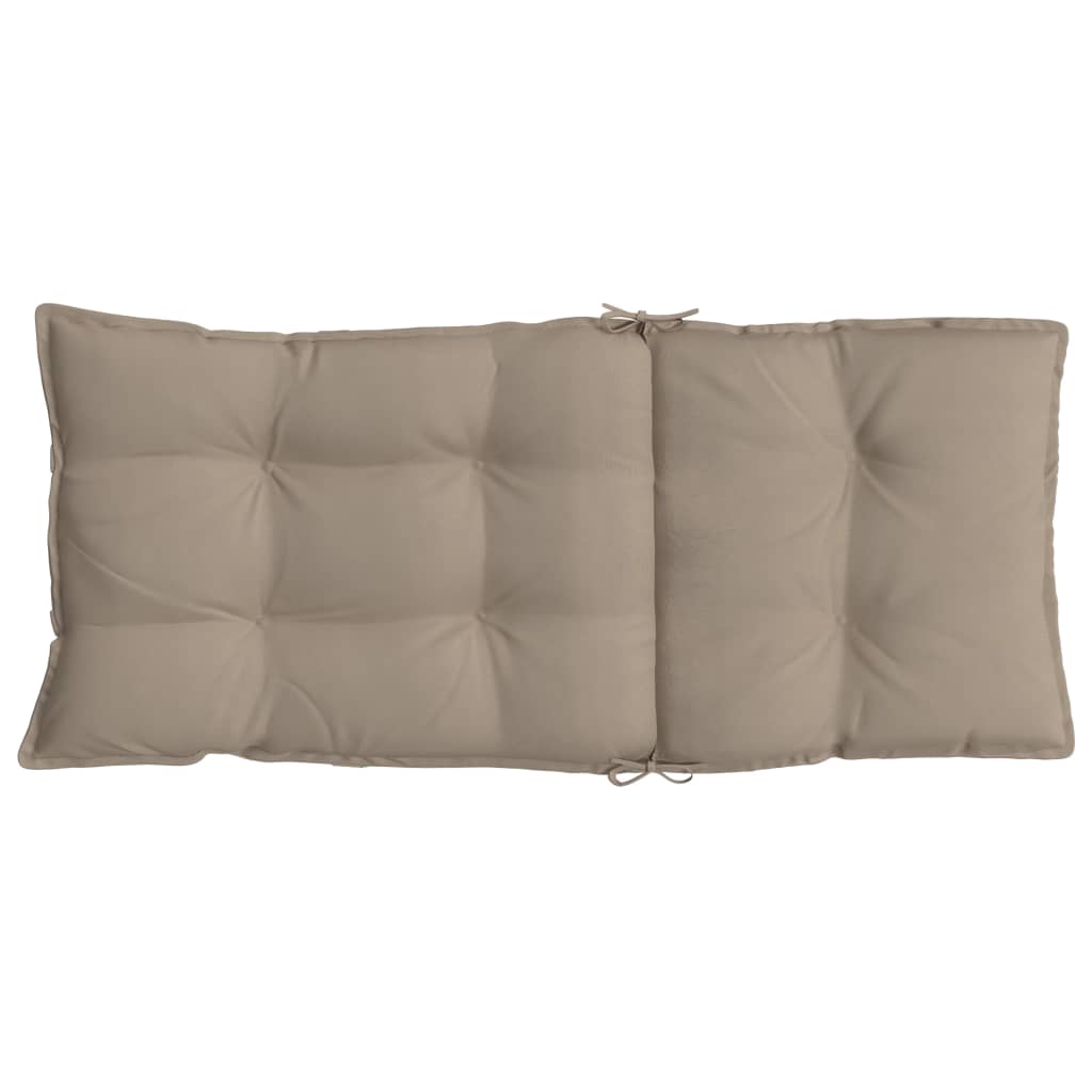 Cuscini per Sedia con Schienale Alto 4pz Tortora Tessuto Oxford | homemem39
