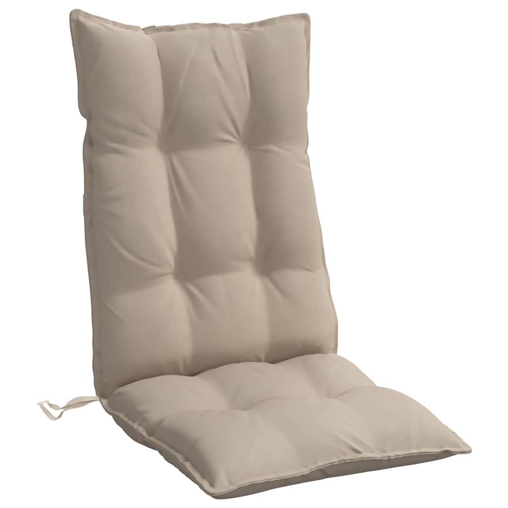 Cuscini per Sedia con Schienale Alto 6pz Tortora Tessuto Oxford | homemem39