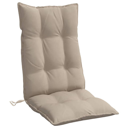 Cuscini per Sedia con Schienale Alto 6pz Tortora Tessuto Oxford | homemem39