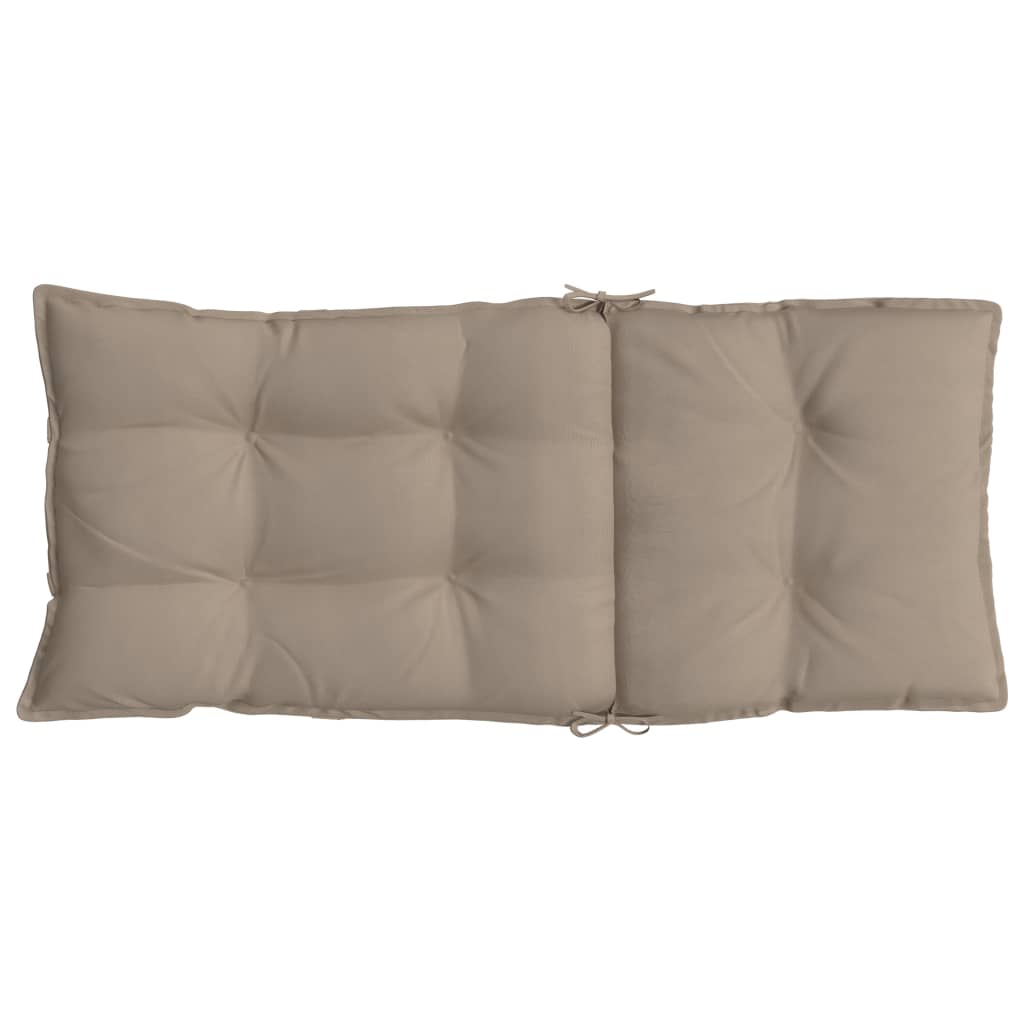 Cuscini per Sedia con Schienale Alto 6pz Tortora Tessuto Oxford | homemem39