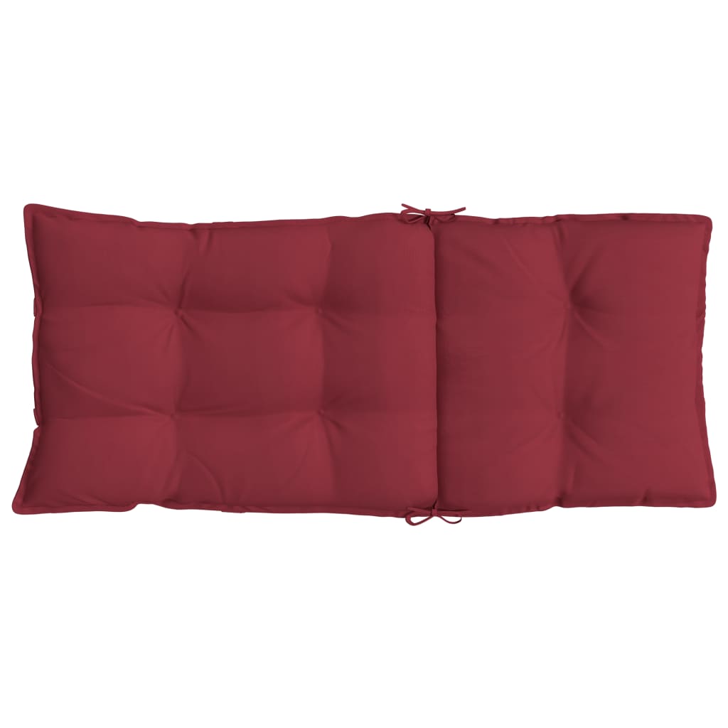 Cuscini Sedia con Schienale Alto 2 pz Rosso Vino Tessuto Oxford | homemem39