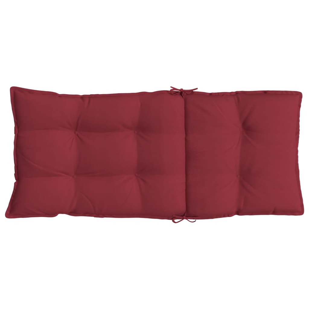 Cuscini Sedia con Schienale Alto 6 pz Rosso Vino Tessuto Oxford | homemem39
