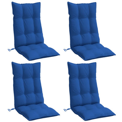 Cuscini Sedia con Schienale Alto 4 pz Blu Reale Tessuto Oxford | homemem39
