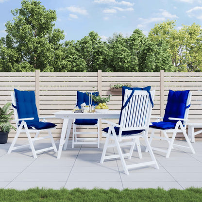 Cuscini Sedia con Schienale Alto 4 pz Blu Reale Tessuto Oxford | homemem39