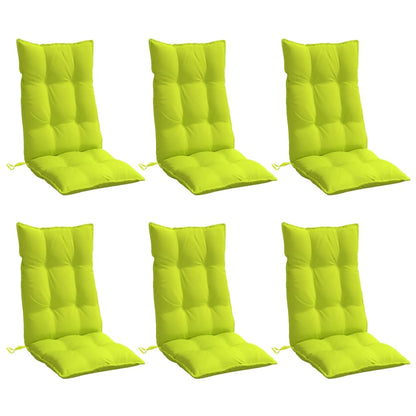 Cuscini Sedia Schienale Alto 6 pz Verde Chiaro Tessuto Oxford | homemem39