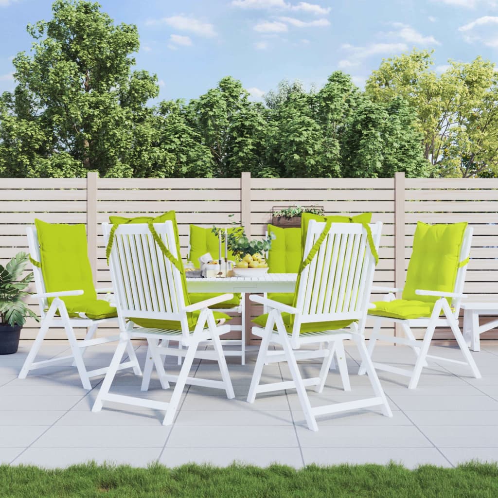 Cuscini Sedia Schienale Alto 6 pz Verde Chiaro Tessuto Oxford | homemem39