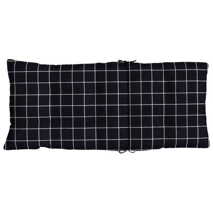 Cuscini Sedia Schienale Alto 6 pz Quadri Nero Tessuto Oxford | homemem39