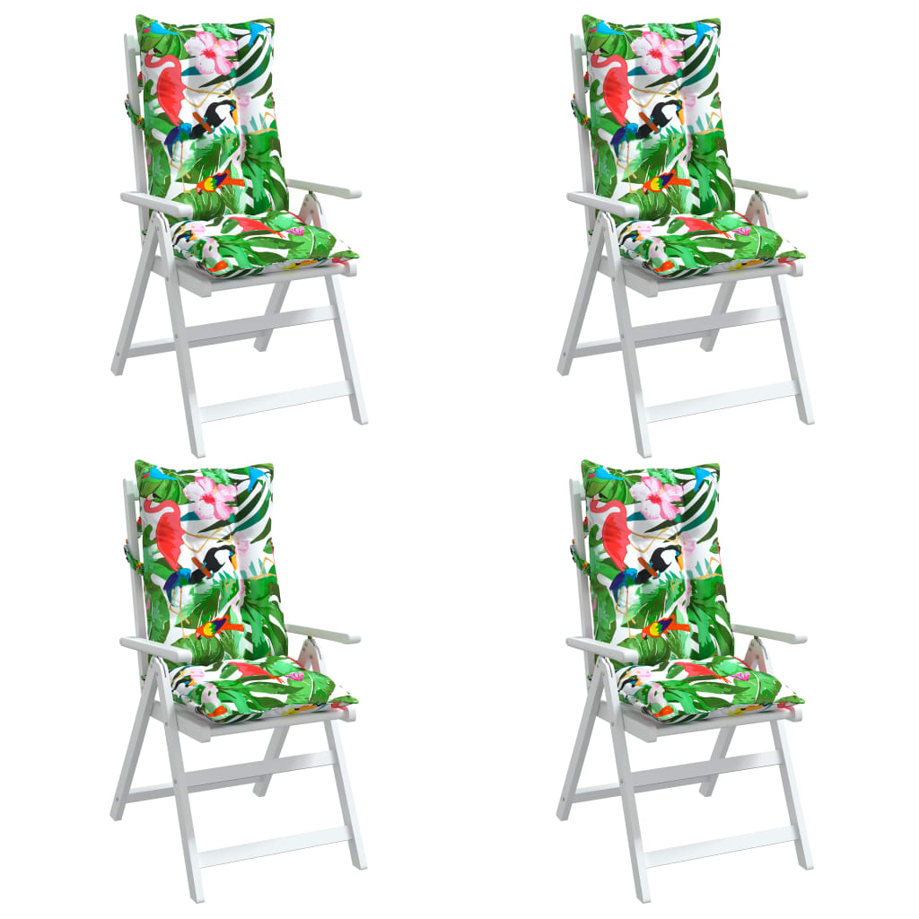 Cuscini per Sedia Schienale Alto 4pz Multicolore Tessuto Oxford | homemem39