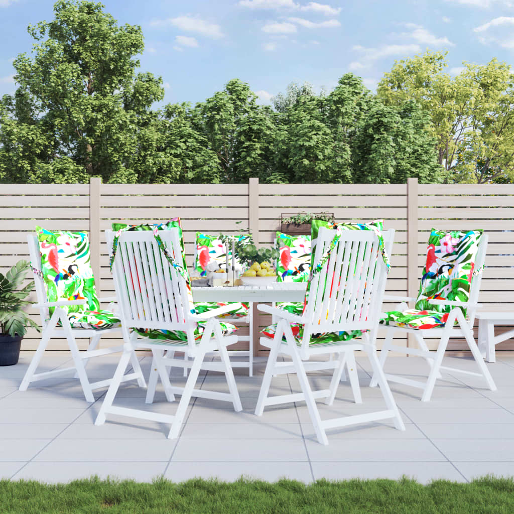 Cuscini per Sedia Schienale Alto 6pz Multicolore Tessuto Oxford - homemem39