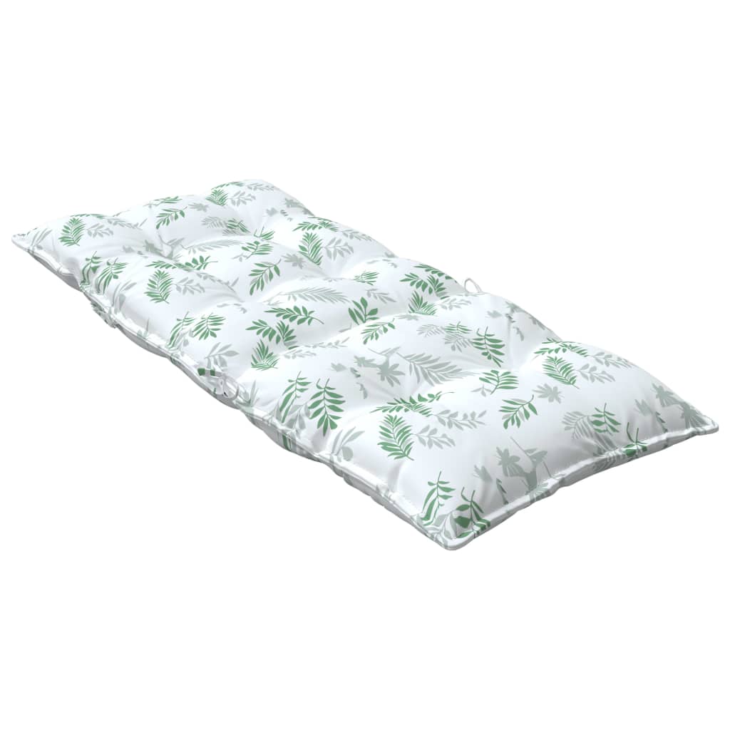Cuscini Sedia Schienale Alto 4 pz Motivo Foglie Tessuto Oxford | homemem39