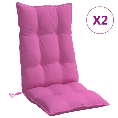 Cuscini per Sedia con Schienale Alto 2pz Rosa in Tessuto Oxford | homemem39