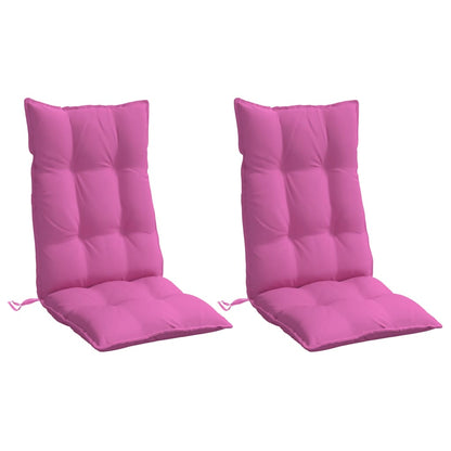 Cuscini per Sedia con Schienale Alto 2pz Rosa in Tessuto Oxford | homemem39