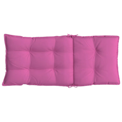 Cuscini per Sedia con Schienale Alto 2pz Rosa in Tessuto Oxford | homemem39