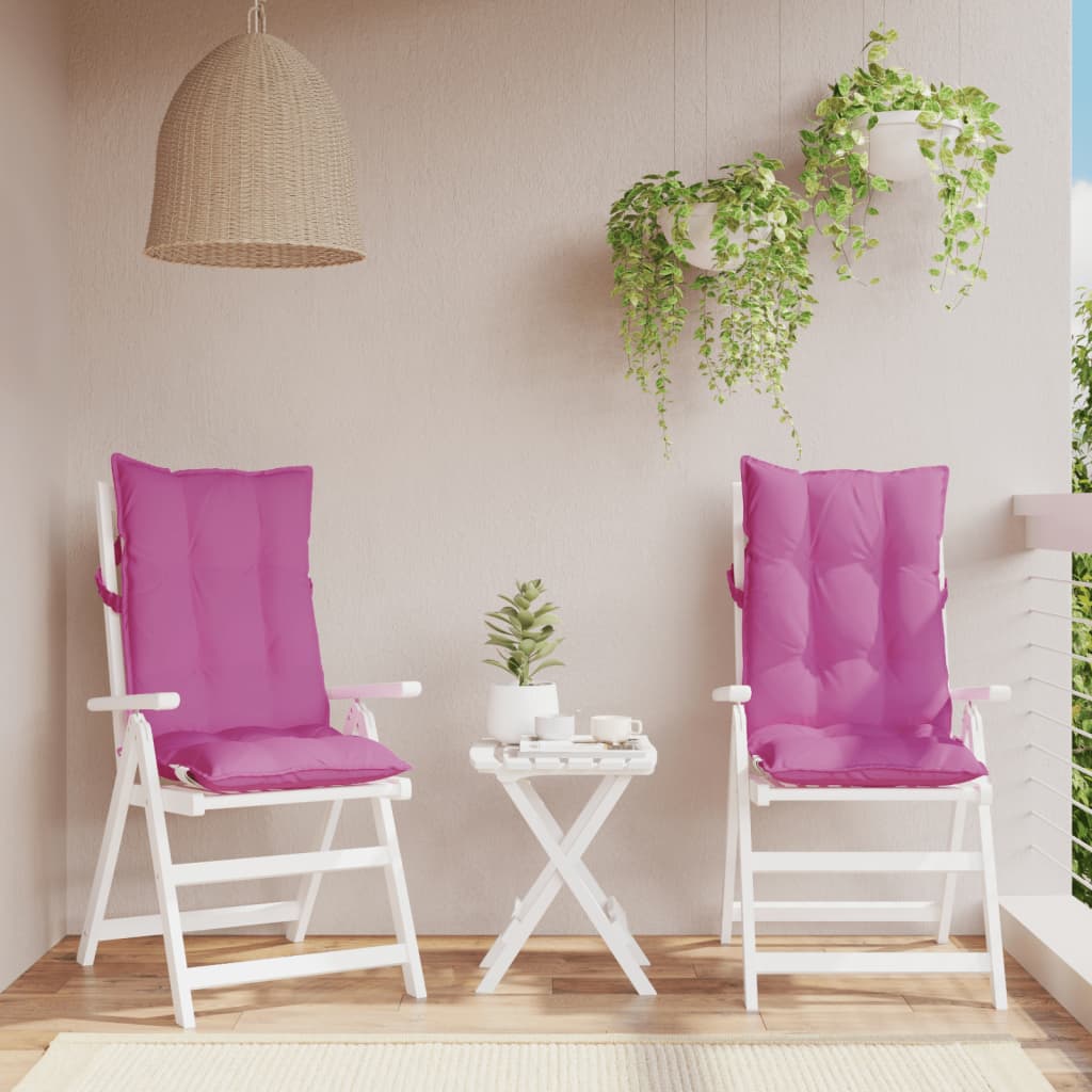 Cuscini per Sedia con Schienale Alto 2pz Rosa in Tessuto Oxford | homemem39