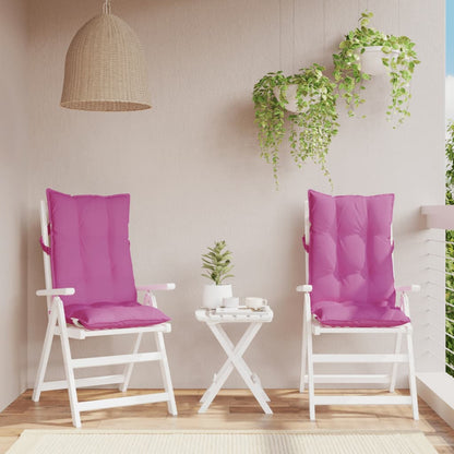 Cuscini per Sedia con Schienale Alto 2pz Rosa in Tessuto Oxford | homemem39