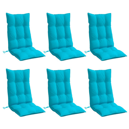 Cuscini per Sedia con Schienale Alto 6pz Tessuto Oxford