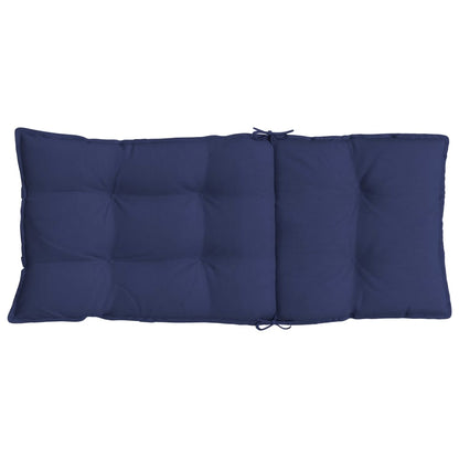 Cuscini Sedia con Schienale Alto 4 pz Blu Marino Tessuto Oxford | homemem39