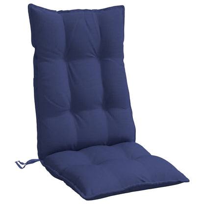 Cuscini Sedia con Schienale Alto 6 pz Blu Marino Tessuto Oxford | homemem39